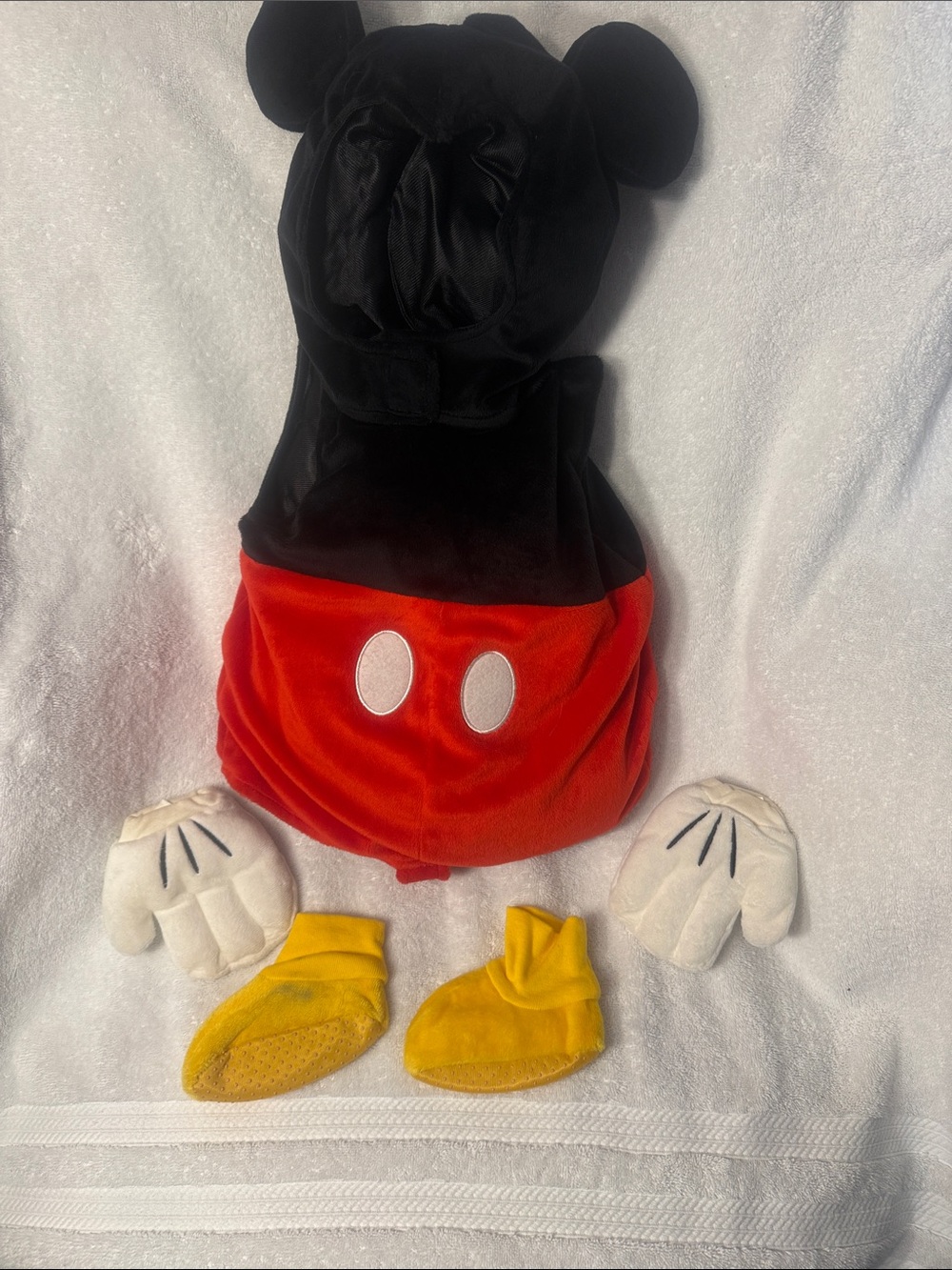 Mickey Mouse Plush Costume Set - Black, Red, White, Yellow